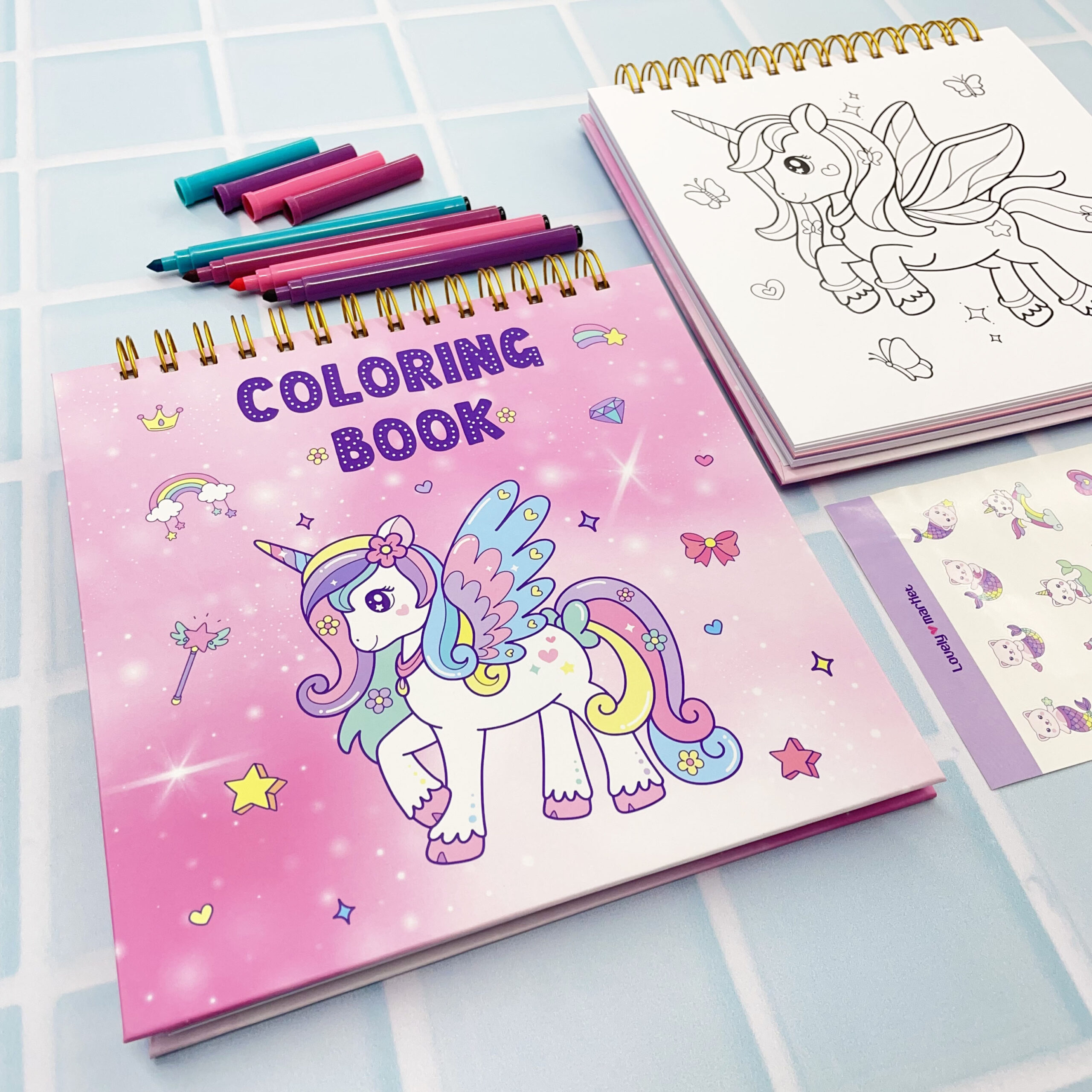 Paquete de 32 libros de unicornio para colorear para niños, folletos de  colores pequeños surtidos de 4.7 x 6.7 pulgadas, mini libro para colorear  de